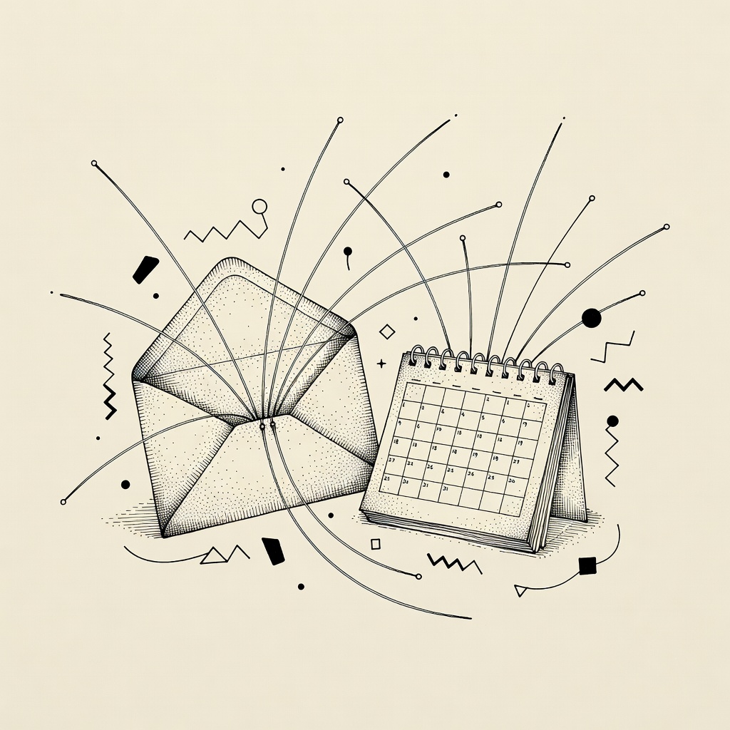 Notion MCP - workshop pegboard with cards and threads connecting tasks.